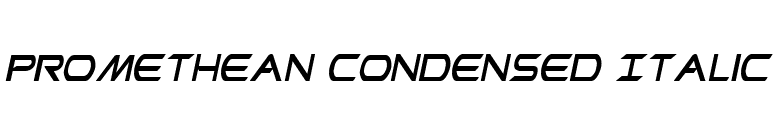 Promethean Condensed Italic font preview