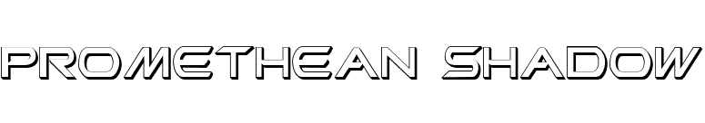 Promethean Shadow font preview
