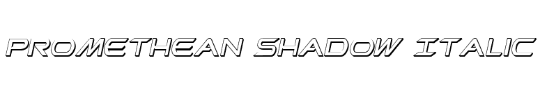 Promethean Shadow Italic font preview