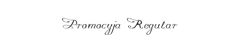 Promocyja Regular font preview