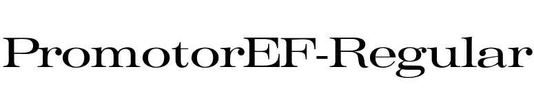 PromotorEF-Regular font preview