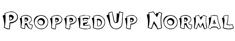 ProppedUp Normal font preview