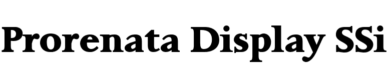 Prorenata Display SSi font preview