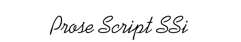 Prose Script SSi font preview