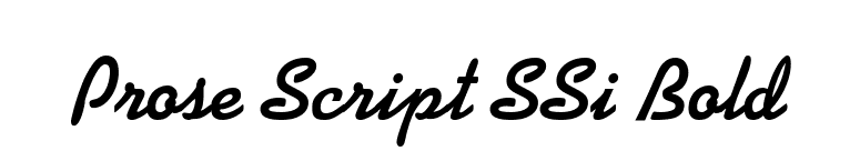 Prose Script SSi Bold font preview