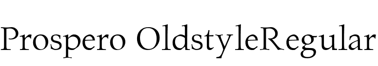 Prospero OldstyleRegular font preview