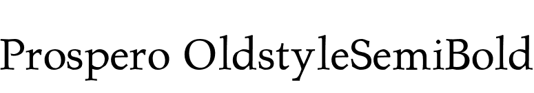 Prospero OldstyleSemiBold font preview