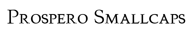 Prospero Smallcaps font preview