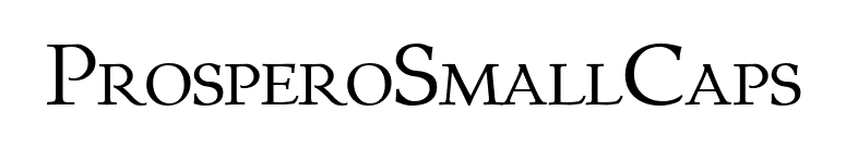 ProsperoSmallCaps font preview