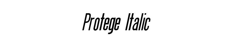 Protege Italic font preview