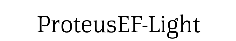 ProteusEF-Light font preview