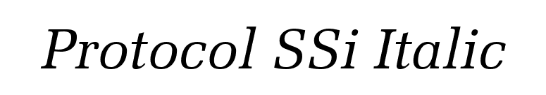 Protocol SSi Italic font preview