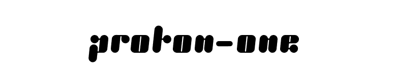 Proton-One font preview