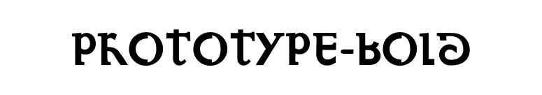 Prototype-Bold font preview
