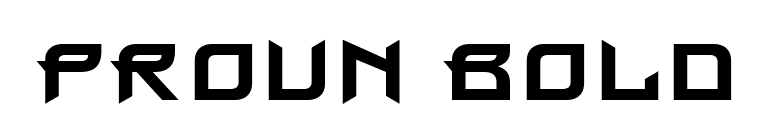 Proun Bold font preview