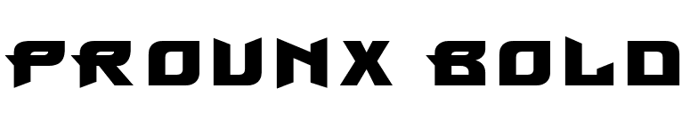 ProunX Bold font preview