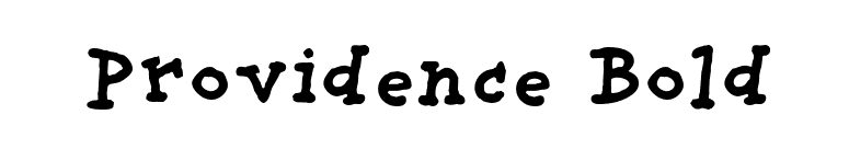 Providence Bold font preview