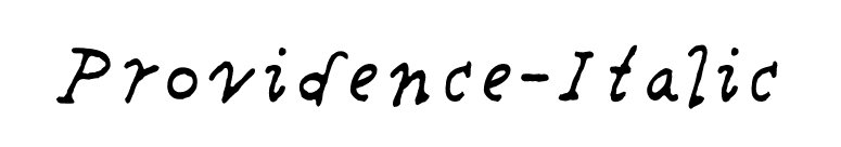 Providence-Italic font preview