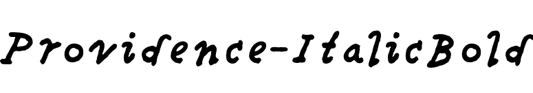 Providence-ItalicBold font preview