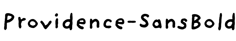 Providence-SansBold font preview