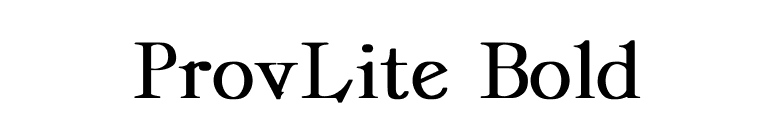 ProvLite Bold font preview