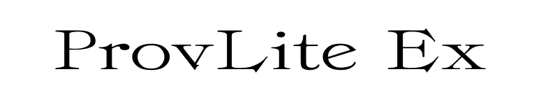 ProvLite Ex font preview