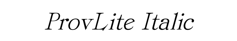 ProvLite Italic font preview
