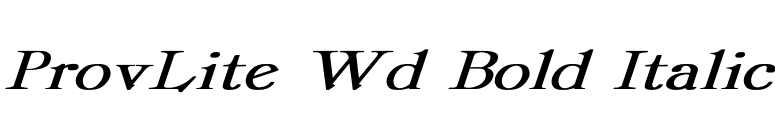 ProvLite Wd Bold Italic font preview