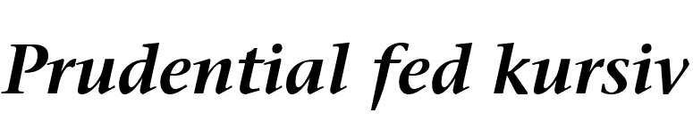 Prudential fed kursiv font preview