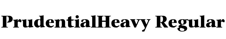 PrudentialHeavy Regular font preview