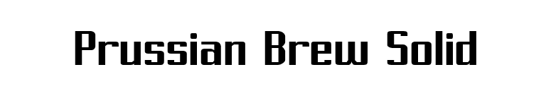 Prussian Brew Solid font preview