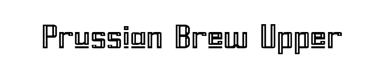 Prussian Brew Upper font preview