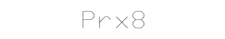 Prx8 font preview