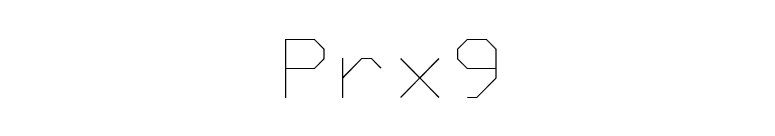 Prx9 font preview