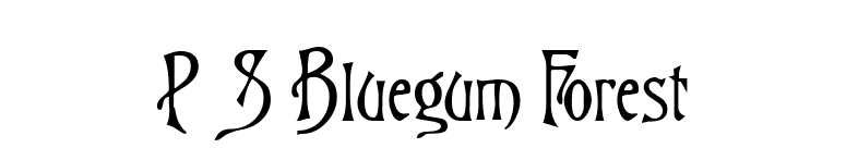PS Bluegum Forest font preview