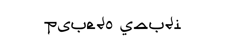 Psuedo Saudi font preview