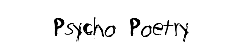 Psycho Poetry font preview