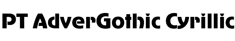 PT AdverGothic Cyrillic font preview