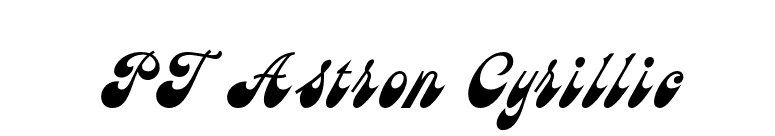 PT Astron Cyrillic font preview