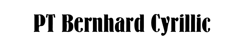 PT Bernhard Cyrillic font preview
