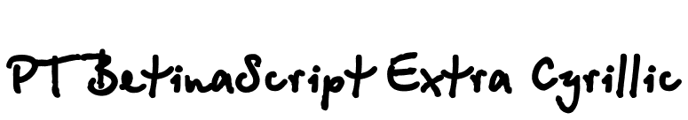 PT BetinaScript Extra Cyrillic font preview