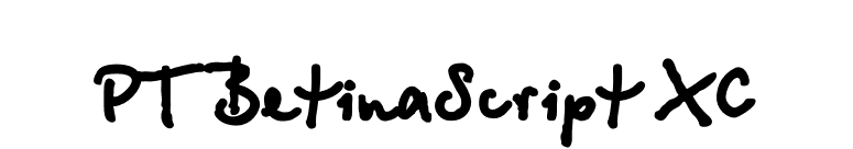 PT BetinaScript XC font preview