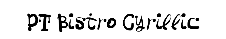 PT Bistro Cyrillic font preview