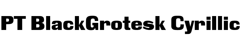 PT BlackGrotesk Cyrillic font preview