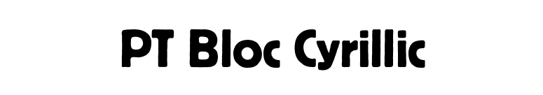 PT Bloc Cyrillic font preview