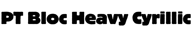 PT Bloc Heavy Cyrillic  font preview