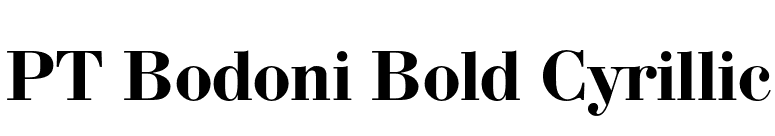 PT Bodoni Bold Cyrillic font preview