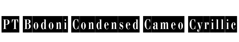 PT Bodoni Condensed Cameo Cyrillic font preview