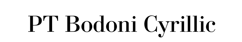 PT Bodoni Cyrillic font preview