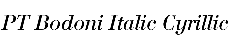PT Bodoni Italic Cyrillic font preview